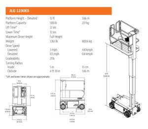 12%27+Vertical+Mast+Lift+-+Electric